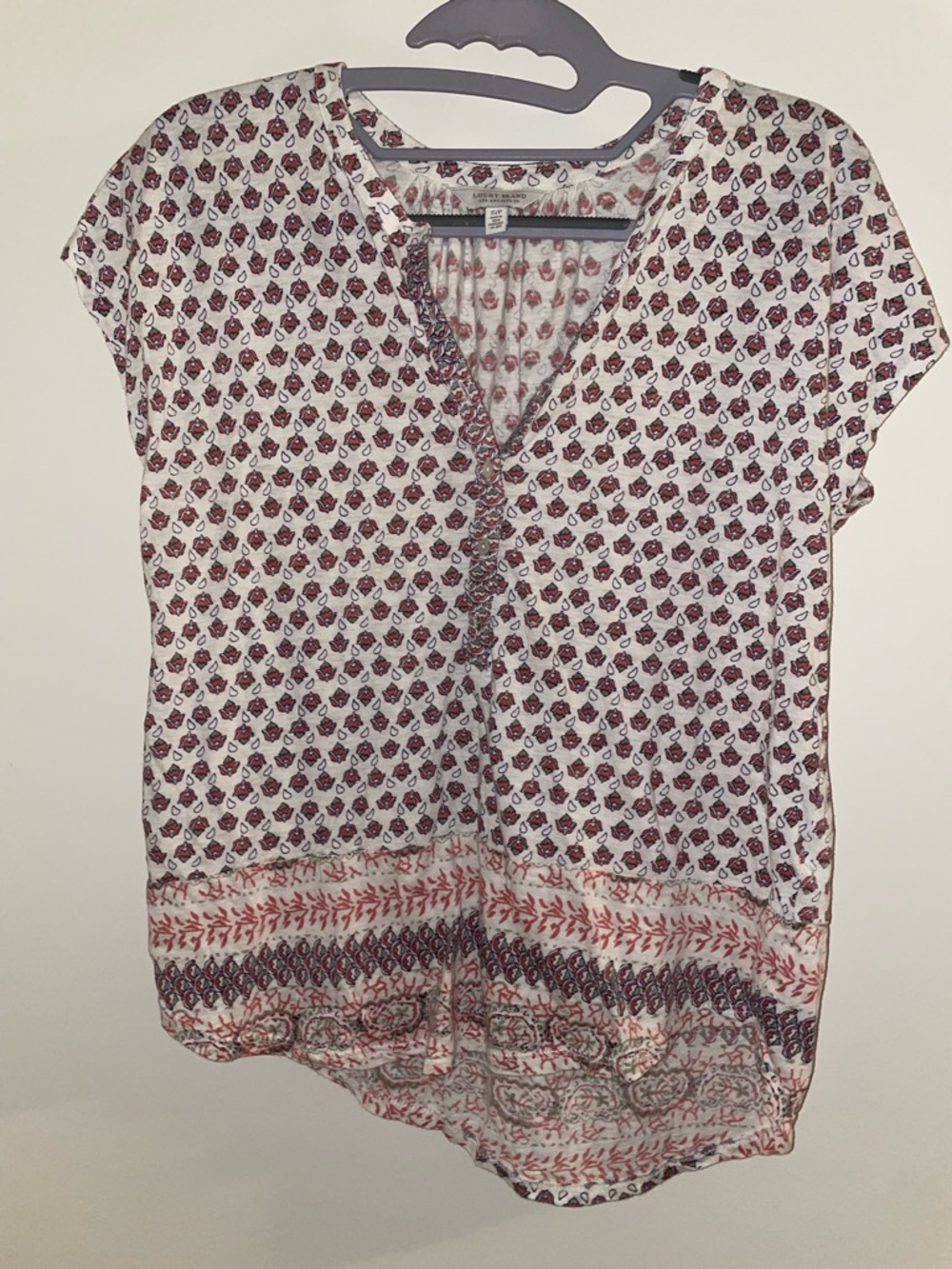 Lucky Brand print blouse